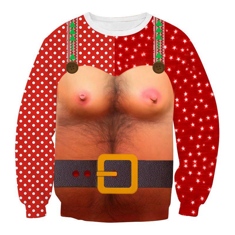 

Женский Мужской Уродливый Рождественский Свитер Толстовка Рождественский Вязаный Пуловер Толстовка Топы XL