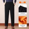 Men's Winter Warm Fleece Pants for Middle-aged and Elderly