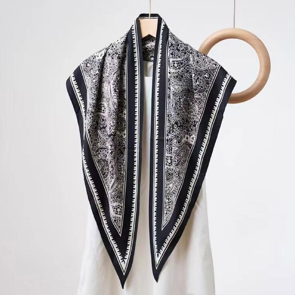 Waist Accessories Triangle Silk Scarf Waist Seal Women'S Decoration With Dress Waist Belt Accessories Scarf Vintage Polka Dots