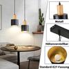 Suspension - NETTLIFE - Vintage 2 lumières - Douilles E27 - Métal noir - Hauteur réglable