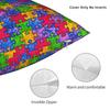 Watercolor Textured Autism Awareness Puzzle Pillowcases Kawaii Pillow Case For Sofa Home Decoration Soft Pillow Cover
