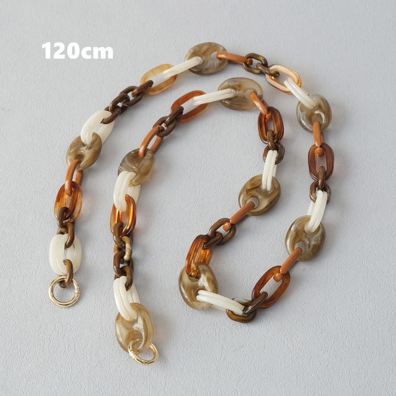 Neue Mode Frau Tasche Zubehör Crossbody Vintage Tasche Kette Acryl Tasche Braun Seil Strap Frauen Handtasche Schulter Griff Ketten