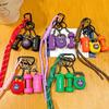 Handmade Nylon Woven Rope Bag Pendant Cute Candy Color Fashion Backpack Handbag Hanging Bags Accessories