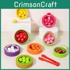 Color Wooden Educational Matching Toy With Fruit Bead Clips For Early Learning