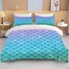 Fantasy Fish Scale Art Print Bedding Set Duvet Cover 1 Duvet Cover 2 Pillowcases Adult And Children Bedding Set Luxury Gril Gift