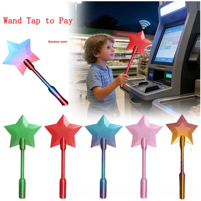 3D Printed Star Wand Tap To Pay Card Cover Holder Plaything Payment Tools Magic Credit Card Wand Kids Birthday Children'S Day Present