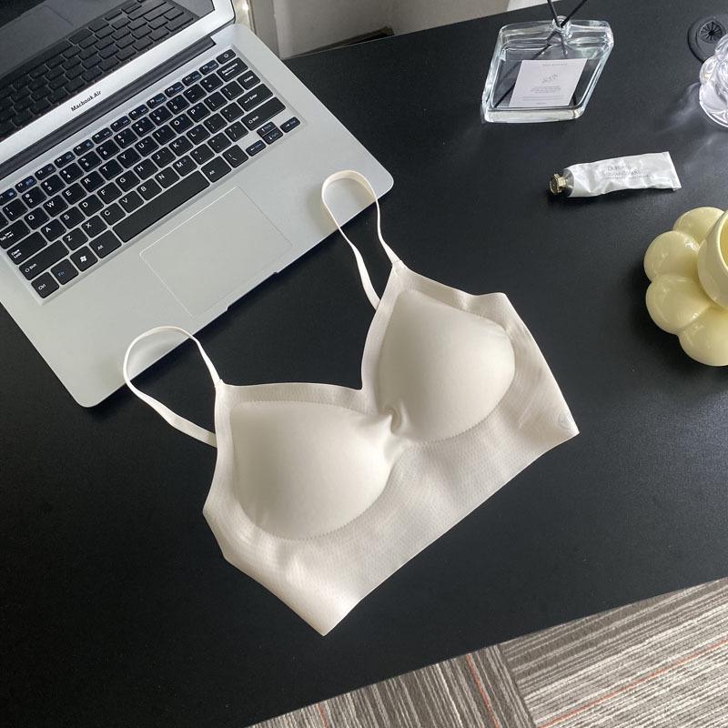 Large U-shaped White Criss-cross Open Back Push-up Bra for Small Busts - Strappy, Seamless, Sexy Style.