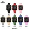 NAVIFORCE Original Unisex Digital Watch for Women Men LCD Display Luminous Pattern Chronograph Silicone Strap Waterproof Boys Girls Watch NF7121
