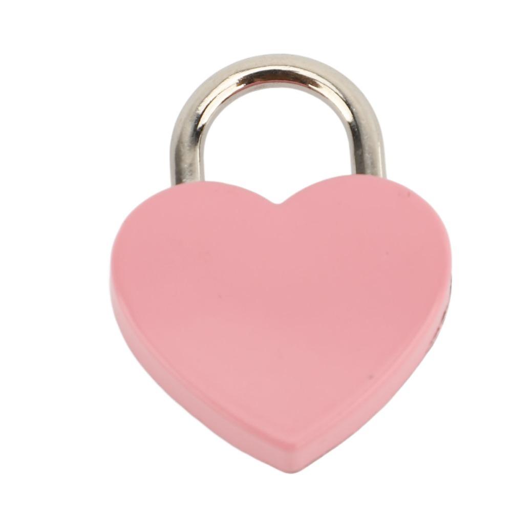 4sets Zinc Alloy Love Lock 38x30mm Heart Shaped Padlock Mini Padlock  For Jewelry Boxes