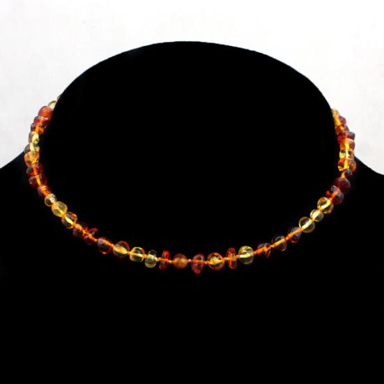 Retro Dámský přírodní jantarový korálkový náhrdelník Ručně vyráběný dárek ke Dni matek