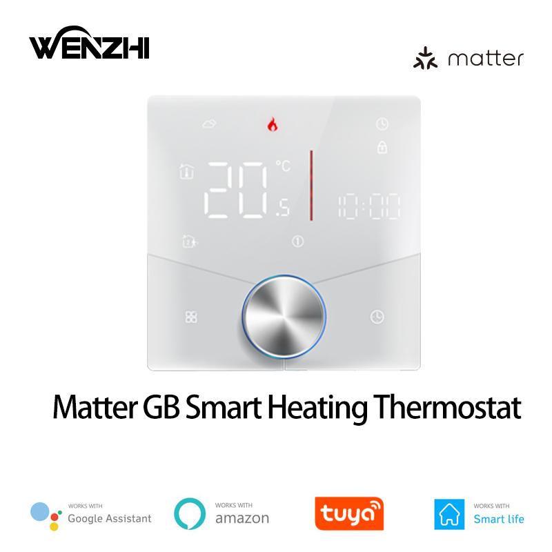 Matter Warm Floor Room Heating Thermostat Temperature Controller Water/Electric/Gas Boiler Tuya Smart Life Alexa Home Homekit