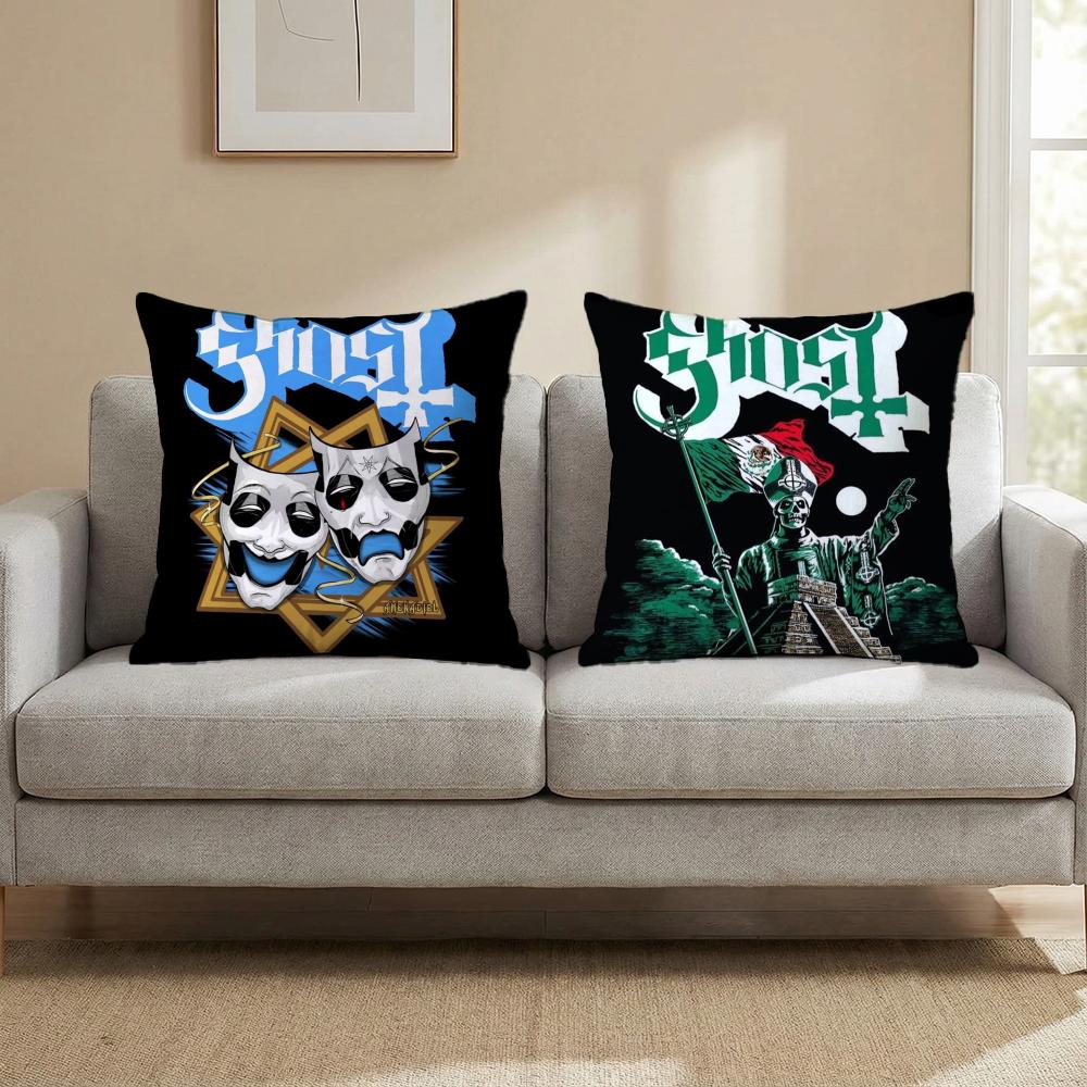 S-Swedish R-Rock-Band-Ghost Cushion Cover Multi-Scene Pillow Cover for Home & Car - Reversible, Soft & Durable for Daily Use