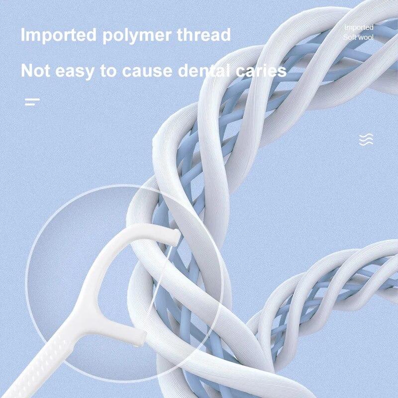 100/300/500pcs Disposable Dental Floss Stick Interdental Cleaning Line Proper Oral Care Portable Flosser For Daily Life