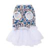 Floral Dog Dress Small Dogs Dress with White Tulle Skirt Summer Tutu Dress for Puppies Bichon Frise Schnauzer Small Breeds