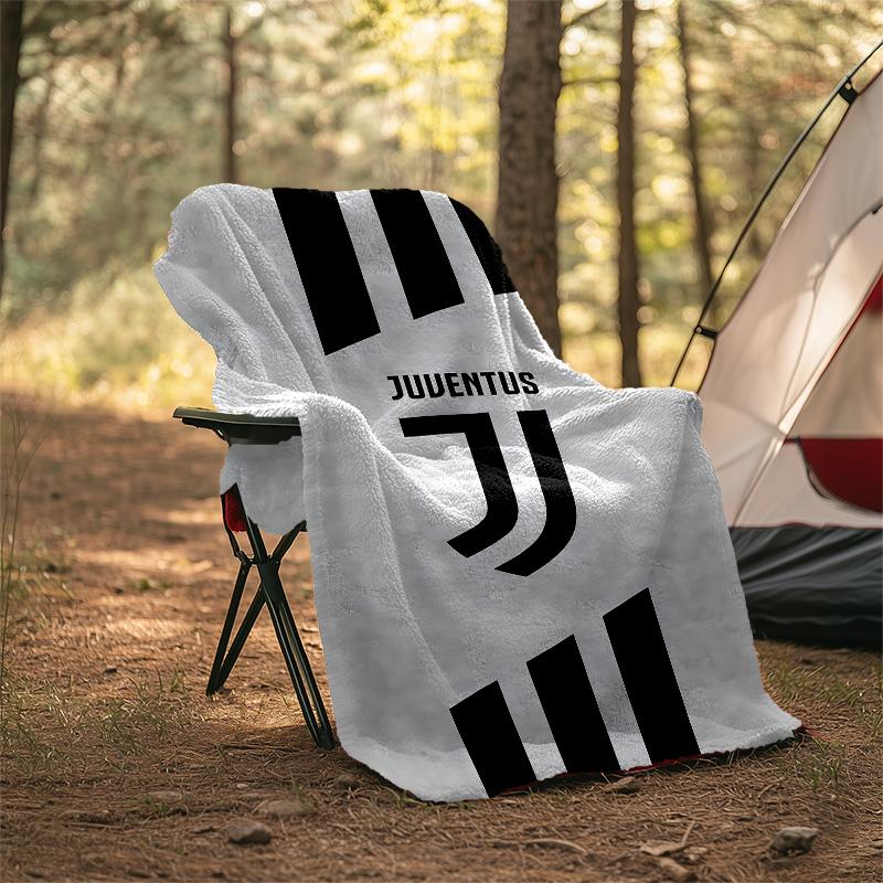 1pc Juventus Theme Blanket - Digital Print, Polyester, Cozy for All Seasons, Perfect for Outdoor, and Travel