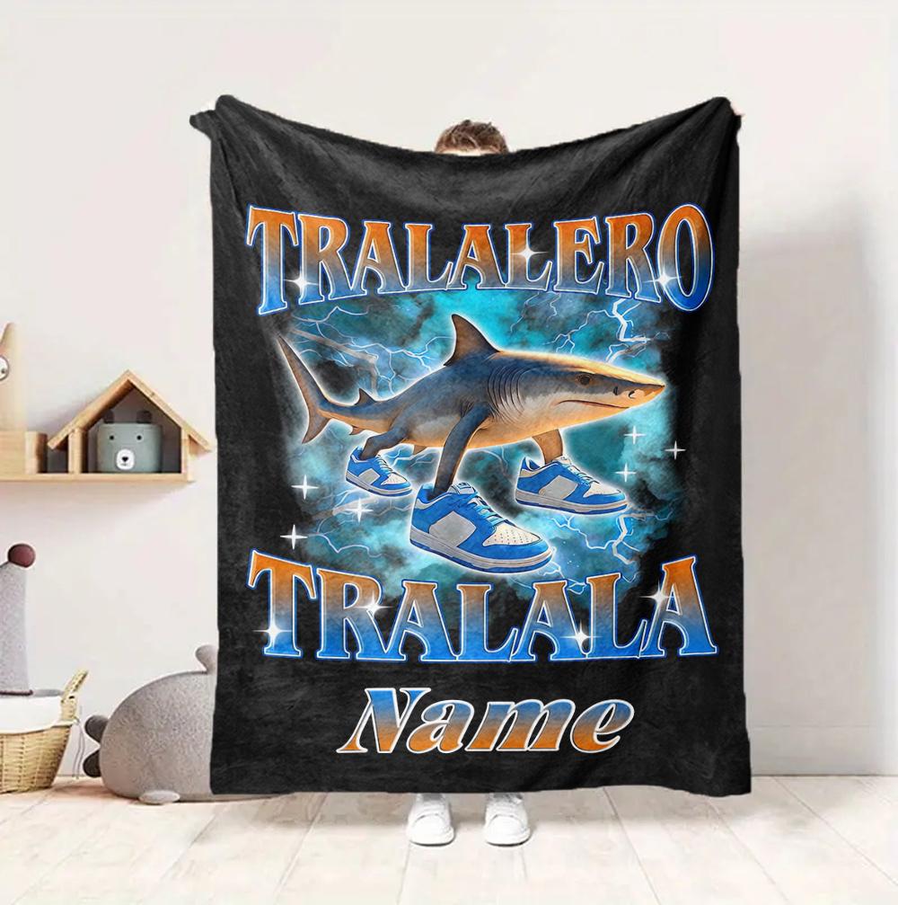 Custom Name Italian Delights Flannel Blanket Throw Blanket Soft Warm Sofa Bed Decor Unique Gift