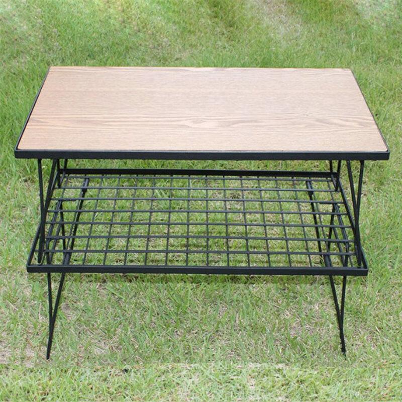 Camping Mesh Table with Storage Rack