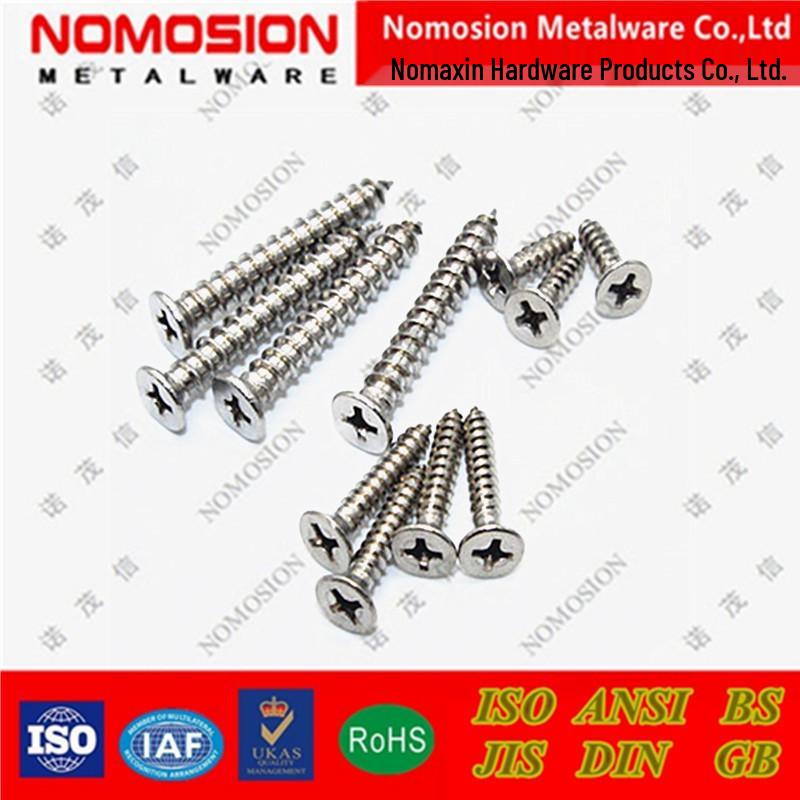 304 Stainless Steel Phillips Countersunk Flat Head Self-Tapping Wood Screw M4.2 ST3.9 ST4.8