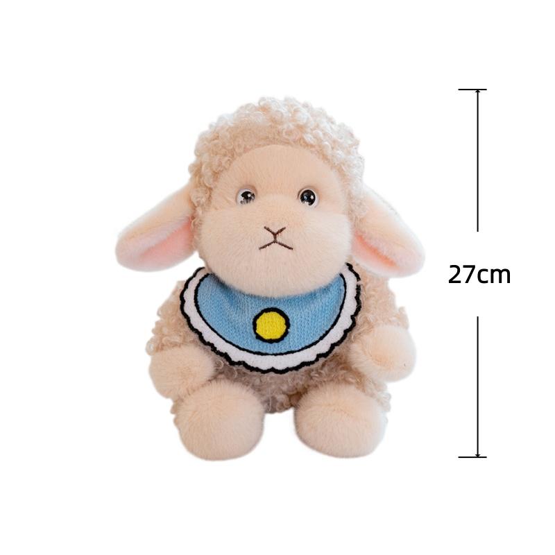 Niedliche Schaf Plüschtiere 17/27cm Lamm Kuscheltier Kawaii Zimmerdeko Spielzeug Schlüsselanhänger Rucksack Anhänger Auto Schlüsselanhänger Geburtstagsgeschenke