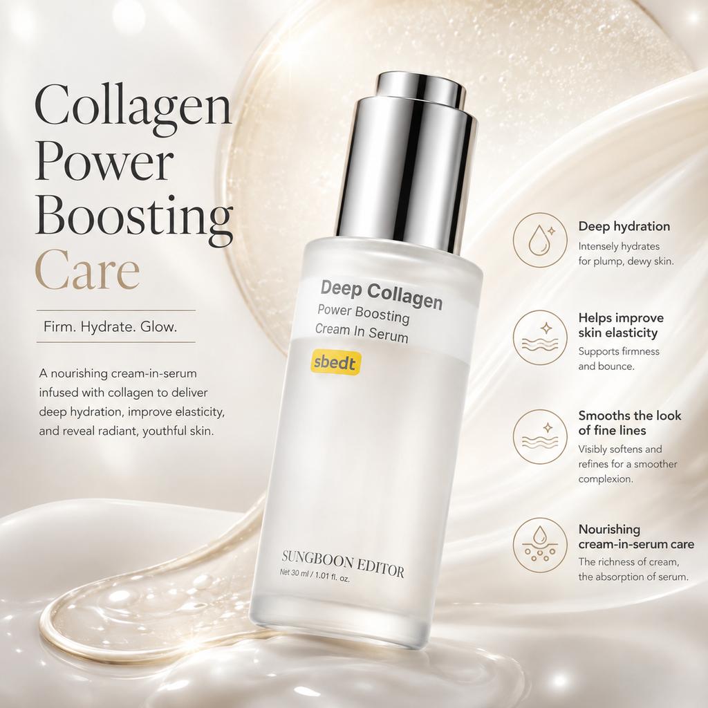 SUNGBOON EDITOR Tiefen-Kollagen-Power-Booster-Creme im Serum 30ml