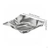 Square Tray with Wavy Surface Mirror Finish Stainless Steel Polished Metal Fruit Bowl for