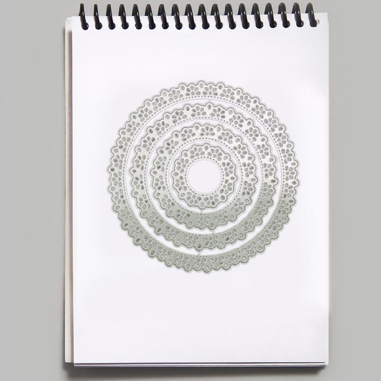 DIY Metal Cutting Dies Circle Lace Coasters Stencil Scrapbook Die Cut DIY Lover