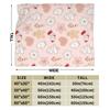 Christmas Gingerbread Pattern  Pastel Pink Red Blankets Coral Fleece Plush Autumn Soft Throw Blankets for Sofa Outdoor Rug Piece