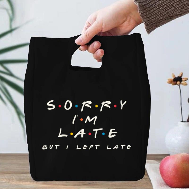 Bolsas de Almuerzo con Estampado de Friends Central Perk para Mujeres Hombres Bolsas Tote Portátiles Aisladas Serie de TV Friends Bolsas Térmicas para Alimentos Eco para Niños