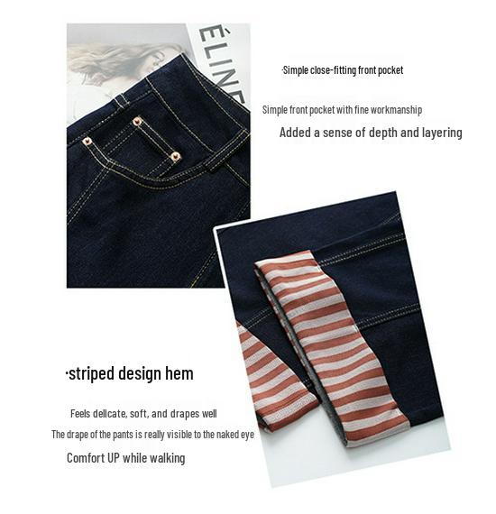Korean Retro Striped Patchwork Loose Jeans for Spring & Autumn 2025