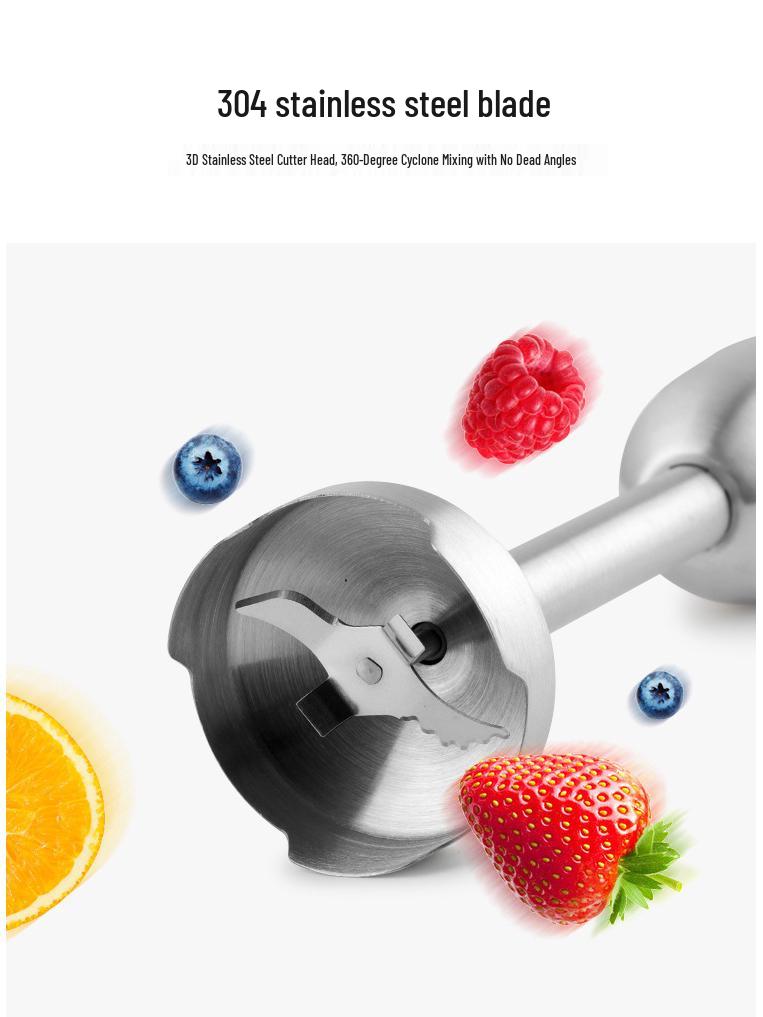 Multifunctional Kitchen Handheld Immersion Blender and Food Processor