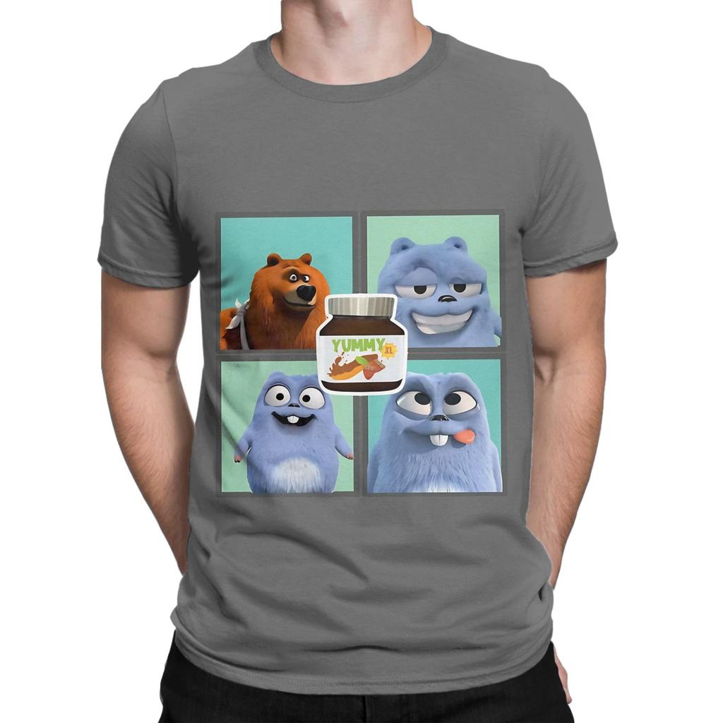 Grizzly and the lemmings Funny 100 Cotton TShirt Grizzy and the Lemmings Tees Tops For Unisex