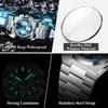POEDAGAR Luxusní hodinky Quartz Sportovní vojenské hodinky pro muže Vodotěsné hodinky z nerezové oceli se světelným datem a chronografem