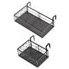 Stand Storage Rack Hanging Organizer Deck Flower Pot Rack with Hook Shelf