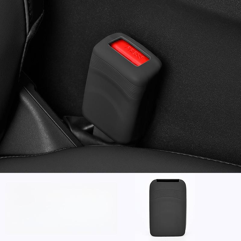 Car Safety Seat Belt Anti-Scratch Cover Silicone Button protective case Universal Car Seat Belt Socket Protective Cover