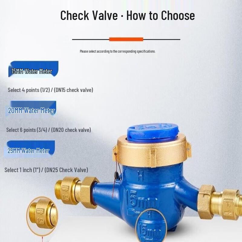 Zhu Gu Brass Telescopic Water Meter Check Valve