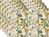 Brown Lemon Tree Bird Flower Summer Placemats Set of 4,12x18 Inch Seasonal Spring Table Mats for Party Kitchen Dining Decoration