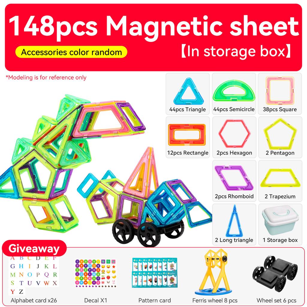 Magnetic Blocks STEM Toy 3D Construction Puzzle For Kids Age 3+