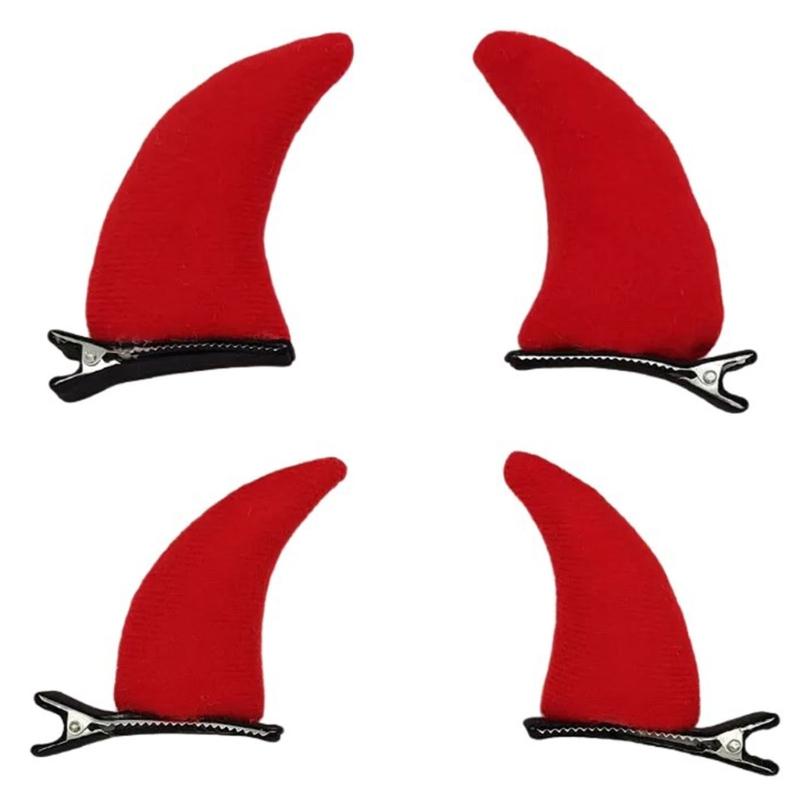 Horn Haarspange Cartoon Muster Haarnadel Rollenspiel Kostüm Haarspangen Verstellbar für Halloween Feiertagsparty