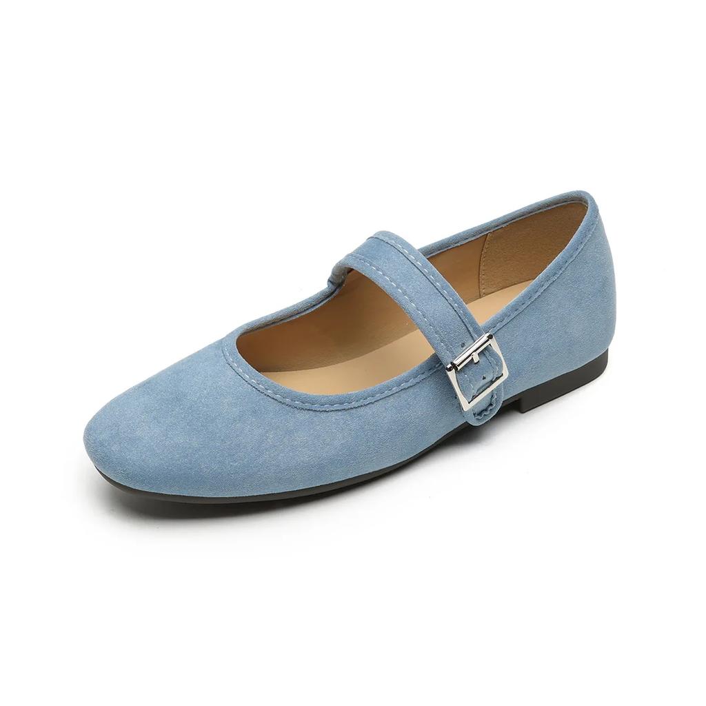 Women Flat Shoes French Retro Flat Bottomed Mary Jane Shoes Shallow Mouth Soft Sole Ballet Single Shoes Women Flats