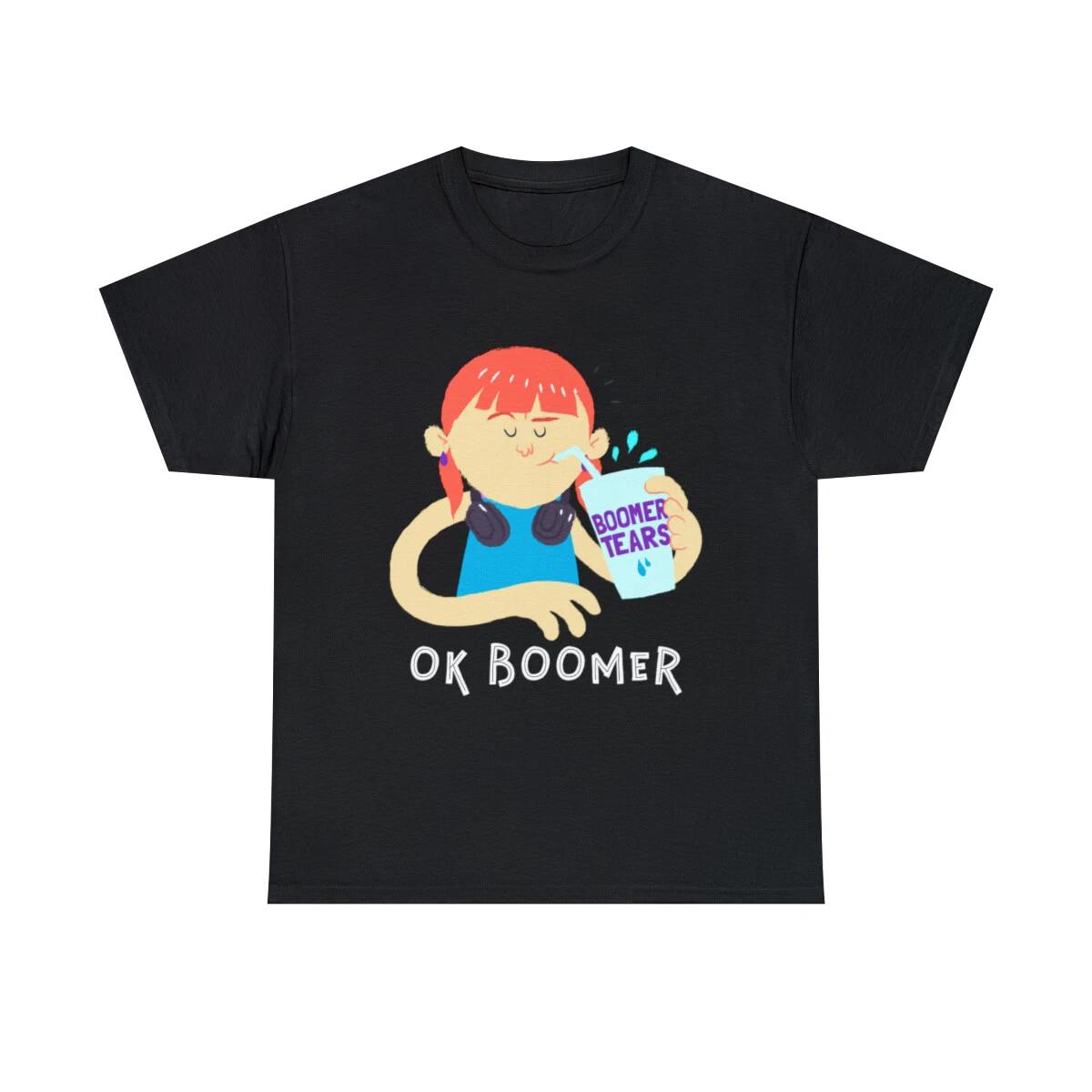 Женская футболка с принтом «OK Boomer Tears», S-5XL S