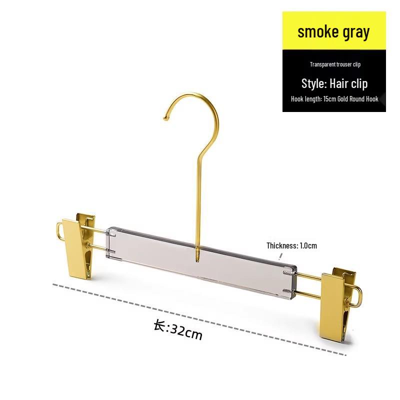 

Smoke Gray Silicone Clothes Hanger with Acrylic Clips for Men s and Women s Wedding Dresses