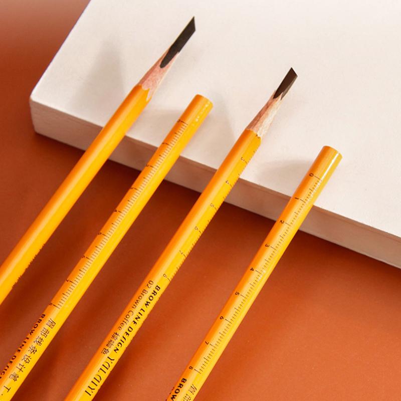1Pcs Tattoo Eyebrow Pencil Long Lasting Black Eyebrow Pencil Shadows Cosmetics Tint Waterproof Wooden Pen Eyebrow Makeup Tools
