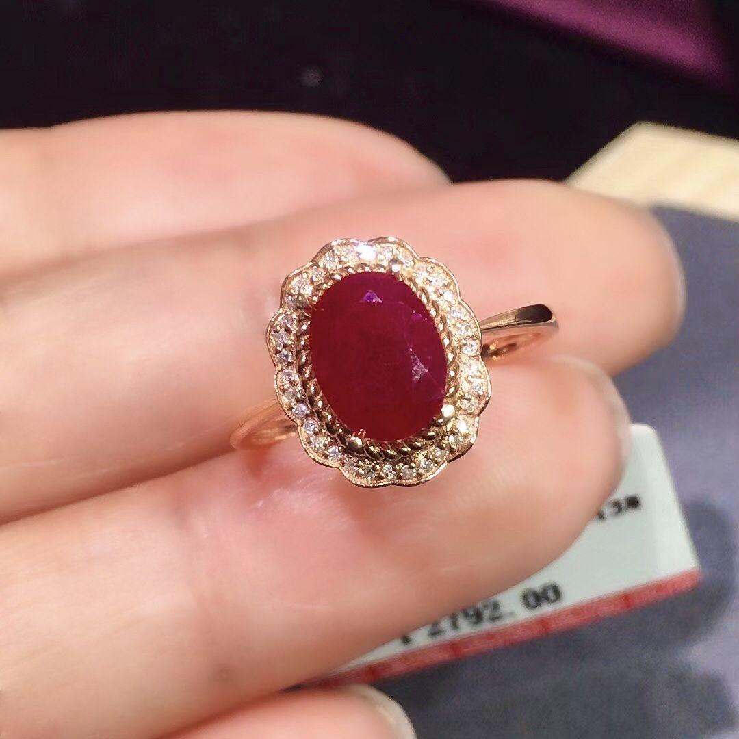 

Класичні Вишукані Кільця з Квіткою з Глибоко-Червоним Самоцвітом, Інкрустовані Стародавнім Золотом, Для Жінок, Розкішні та Ефектні Весільні Прикраси, Регульовані resizable