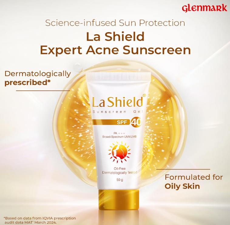 La Shield SPF 40 PA+++ Mineral Sunscreen Gel, Superior Matte Finish, Oil-free Lightweight, No white cast, For Acne Prone, Oily or sensitive skin