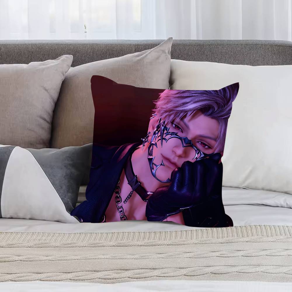 Game Love And Deepspace Sylus Pillow Case Anti-dustmite Pillowcase Invisible Zipper Silky Short Plush Sofa Cushion Cover