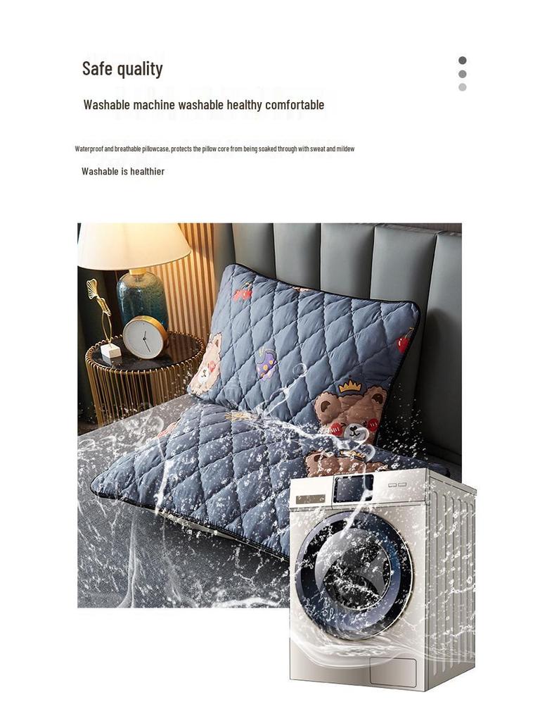 2025 Waterproof Washed Cotton Pillowcase