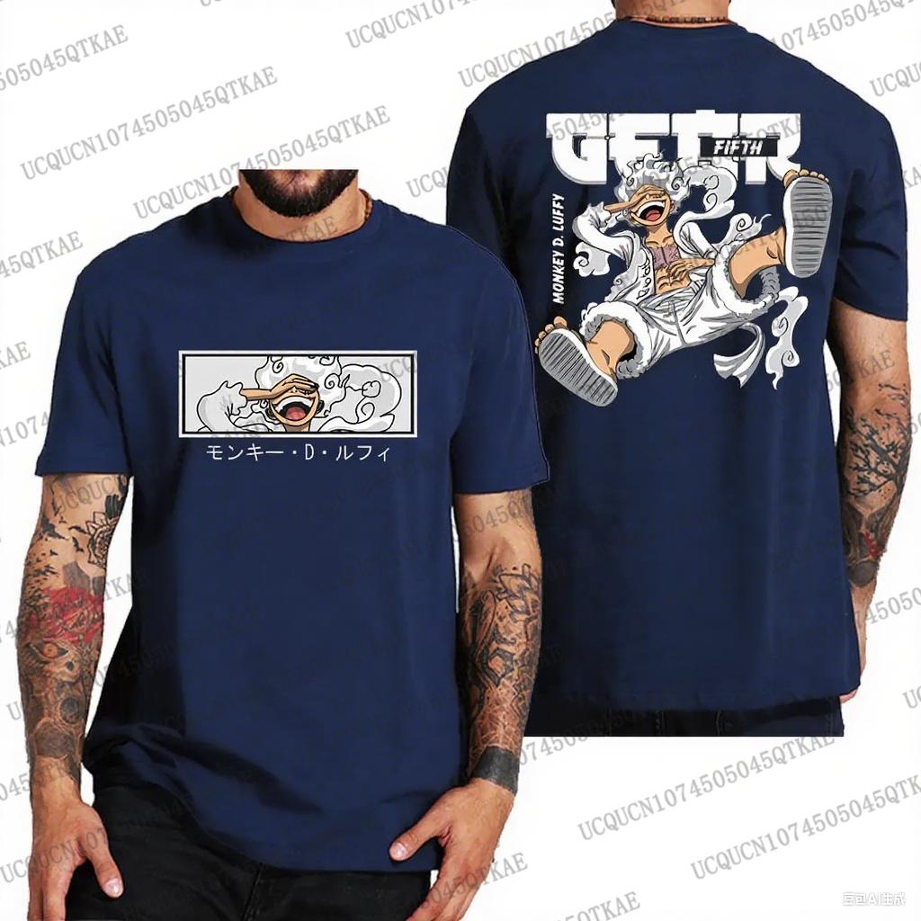 2025 Hot Japanes One Piece Cotton Luffy Tshirt Men Breathable Cotton TShirt Summer Women Men Oversize Cosplay Tshirt Men Clothes