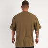 T-shirt allentata casual da uomo in cotone a maniche corte T-shirt top estate palestra fitness camicia solida uomo corsa abbigliamento sportivo da allenamento