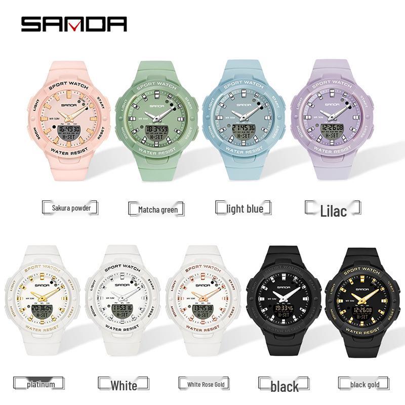 SANDA Dopamine Trend Waterdicht Casual Polshorloge voor Mannen en Vrouwen