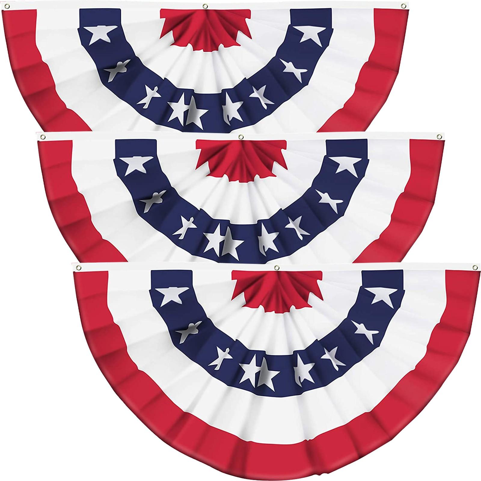 

Independence Day Outdoor Decoration Patriotic American Flag U.S. Pleated